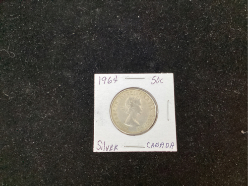 CANADIAN 1964 SILVER 50 CENT COIN