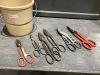 BUCKET OF TIN SNIPS
