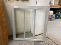 VINTAGE WINDOW W/ 3 PANES - NO GLASS