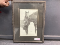 PENCIL SKETCH HORSE & FOAL. PICTURE BY BILL SWENSON