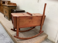 VINTAGE WOOD ROCKING BUTTER CHURN