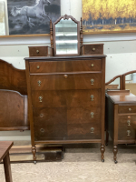 ANTIQUE GENTLEMENS DRESSER W/ REMOVEABLE TOP (MIRROR/ DRAWERS) - MATCHES LOTS 352 & 350