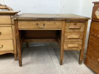 ANTIQUE DESK W/ 3-DRAWERS AND POP-UP COMPARTMENT