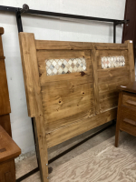 QUEEN SIZE HEADBOARD W/ TILE INSERT AND METAL FRAME