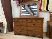 TALL 9-DRAWER DRESSER W/ MIRROR - MADE FOR ASHLEY FURNITURE.....MATCHES LOT #362