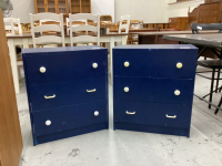 (2) SMALL 3-DRAWER DRESSERS