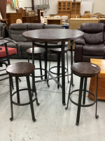 BAR HEIGHT PATIO TABLE & (4) STOOLS