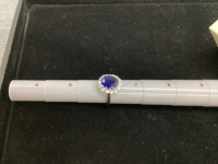 STERLING SILVER SAPPHIRE & ZC RING