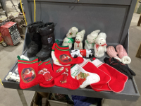 Xmas snowman, Xmas socks, mittens, gloves, boots