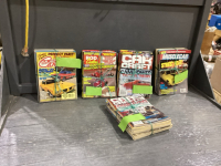 BOX OF MUSCLE CARS, ROD CUSTOM, CAR CRAFT, MUSCLE CAR MAGAZINES