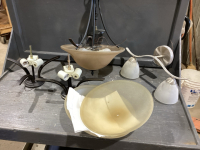 TOTE OF LIGHT FIXTURES - USED