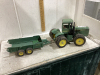 JOHN DEERE 4WD ARTICULATING TRACTOR WITH WAGON