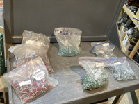 SHEET METAL SCREWS, DIFFERENT COLORS - 9 BAGS IN TOTAL