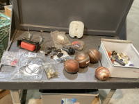 WATER TROUGH FLOAT, FLOAT PARTS, HEATING ELEMENT, NEW & USED VALVES, 3 COPPER FLOATS, PLASTIC FLOAT, MISC PARTS