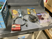 PALM SANDER, CAULKING GUN, GREASE GUN, FLEX SHAFTS, SCUFF PADS, BRASS WIRE WHEEL, HITCH 1 7/8, MOUSE PADS FOR MOUSE SANDER