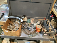 AIR FILTER, LIVESTOCK MEDICAL SUPPLIES, SHINGLE NAILS. FILES, WRENCHES, IRRIGATION PARTS