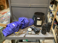TARP, GRASS SHEARS, ABS FITTINGS, SHORT PCS PIPE 3 & 4&rdquo;
