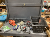 AIR PUMP, MUDFLAPS, FISHIING REELS, BD BELT SANDER, LAMP CORD
