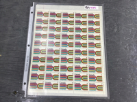 FULL UNCUT SHEET OF CANADA 7 CENT STAMPS