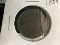CANADA 1859 LARGE 1 CENT COIN