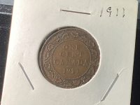 CANADA 1911 LARGE 1 CENT COIN