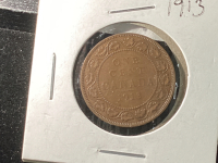 CANADA 1913 LARGE 1 CENT COIN