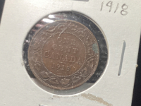 CANADA 1918 LARGE 1 CENT COIN