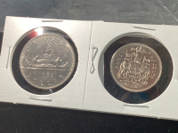 (2) CANADA 1969 COINS - $1 AND 50 CENT PIECES