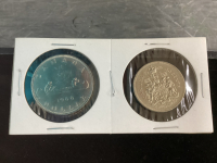 (2) CANADA 1968 COINS - $1 AND 50 CENT PIECES