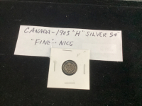 1903 "H" 5 CENT SILVER --F