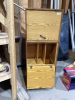 3 - COMPARTMENT WOOD STORAGE CABINET