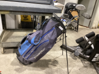 GOLF BAG AND (14) ASSORTED CLUBS