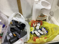 TOTE W/ANTIFREEZE, ELECTRICAL SUPPLIES, PLUMBING SUPPLIES