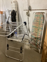 CLOTHES DRYING RACK & OVER THE DOOR IRONING BOARD