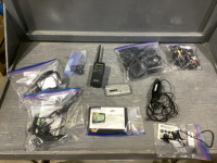 GARMIN GPS, SELFIE STICK, TAPE RECORDER, RADIOS W/CHARGERS, ELECTRONIC CHARGERS, 12V & 110V, RAND MCNALLY GPS, SQ10 DIGITAL VIDEO RECORDER