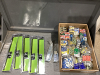 BOX OF ASSORTED ANCHORS, SCREWS, CANE BOLTS