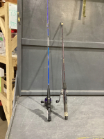 (2) FISHING RODS & REELS - "SPIN CAST" AND "OMNI". W/ REELS