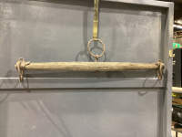 WOOD SINGLE TREE WITH RINGS ON EACH END