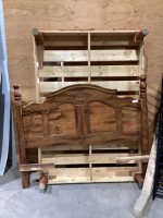 BED FRAME - QUEEN HEADBOARD AND DOUBLE PLATFORM BASE