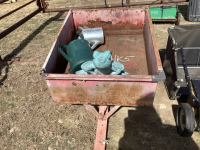 Garden cart with watering cans