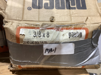 (2) BOXES W/ 3/8 - 8" HEX HEAD LAG BOLT - PLATED