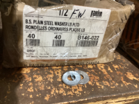 (2) BOXES OF 1/2" PLAIN STEEL LB PLTD WASHERS