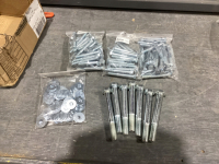 HEX BOLTS - (6) 1/2" X 6" AND 7/16" X 3-1/2" AND 7/16 FLAT WASHERS
