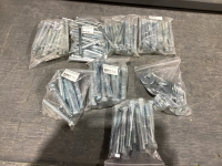 HEX. BOLTS - 5/8" X 4-1/2" AND 7/16' X 4-1/2". AND A SMALL BAG OF 5/8" FLAT WASHERS
