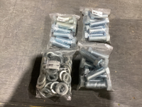 HEX BOLTS - 1" X 3" AND 1" LOCKING WASHERS