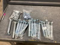HEX BOLTS - 1" X 8", 1" LOCK WASHERS AND HEX NUTS