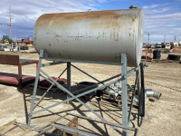 300 gallon fuel tank, W/ hose, nozzle, stand , ladder
