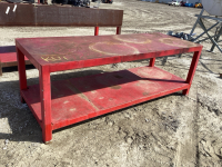 All metal shop table , 3&rsquo;x8&rsquo;, 3/8 top & shelf