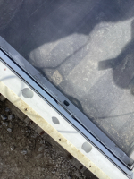 Hail damaged vinyl window, slider, 59&rdquo;x24&rdquo;