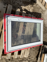 Hail damage vinyl casement window , 24&rdquo;x36&rdquo;
